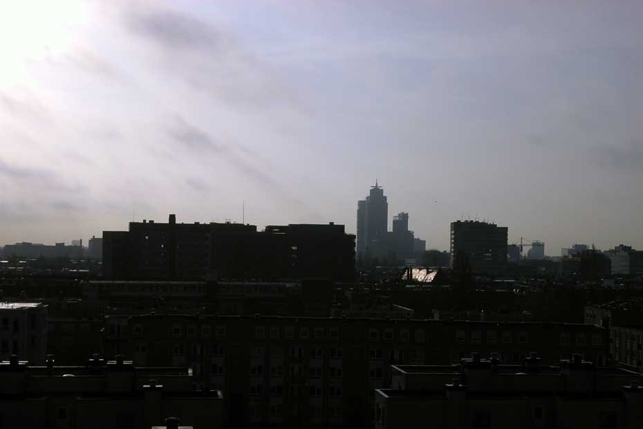 Uitzicht vanaf het rookbalkon