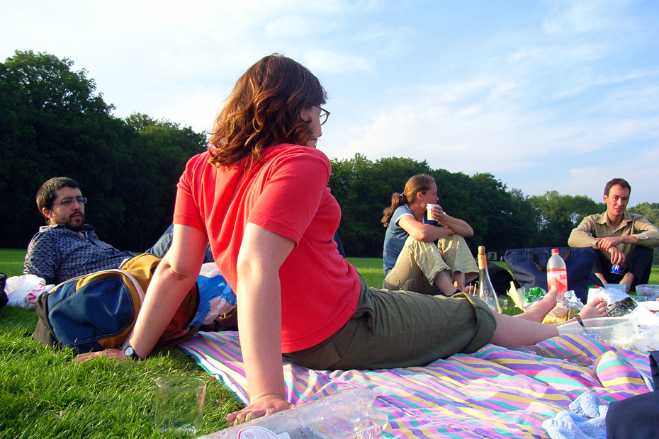 Picknicken in het bos