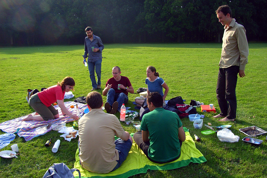 Picknicken in het bos