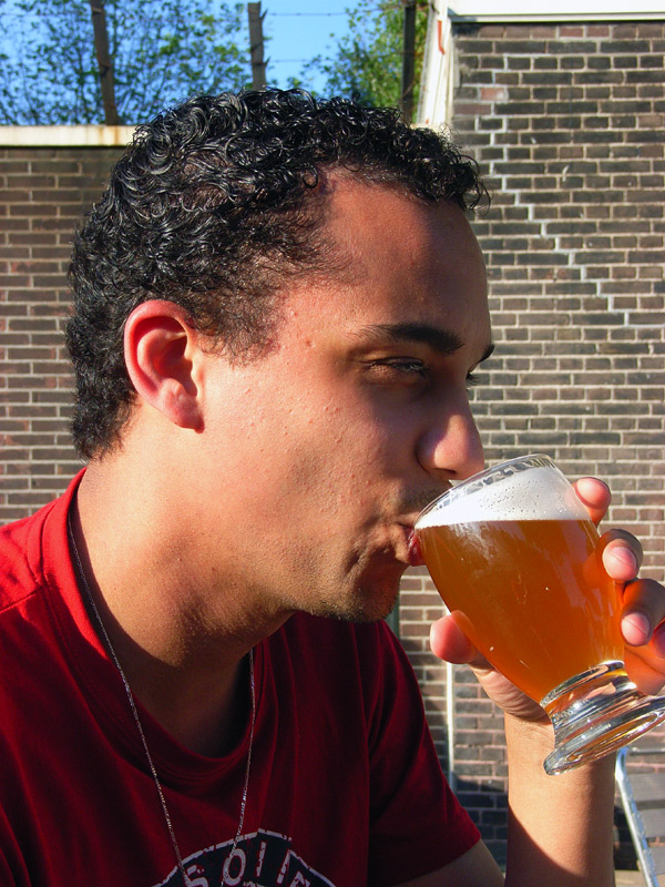 Menno bij de brouwerij