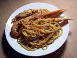 Spaghetti con Scampi